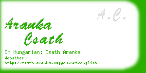 aranka csath business card